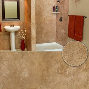 Austin Bathroom Remodel colors_oro-travertine - 1 Day Bath of Texas